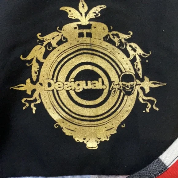 Desigual Striped Floral In Black White Red Blue - Picture 5 of 6